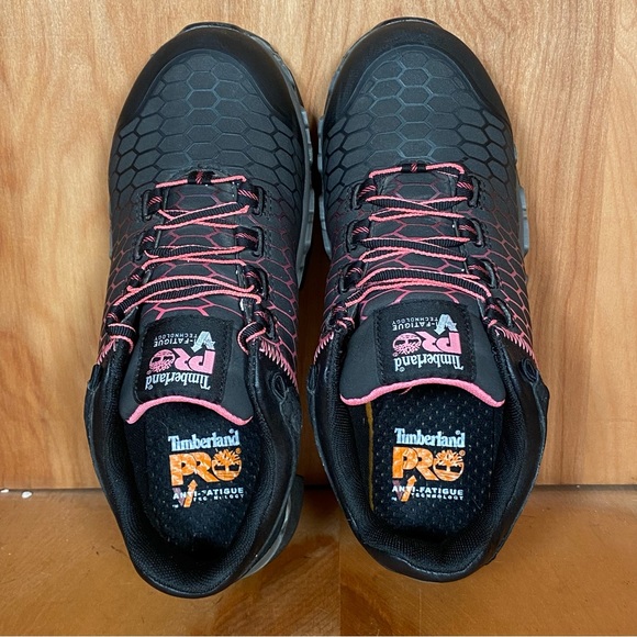Womens 7 Timberland Pro Powertrain Sport Alloy Toe Athletic Shoes Black SEF1589 - Picture 5 of 8